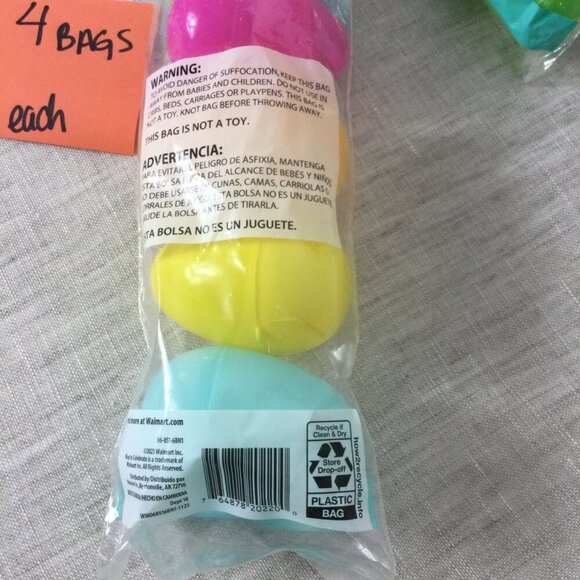 Lot of 4 Way to Celebrate Colorful Reusable Fillable Easter Eggs 6 Count Each - Picture 4 of 5